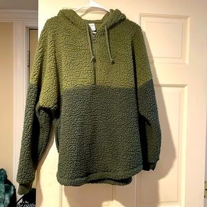 Pink by Victoria’s Secret quarter zip sherpa hoodie